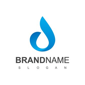 Druppel water logo ontwerp vector