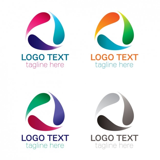 Gratis Vector druppelvorm afgeronde logo