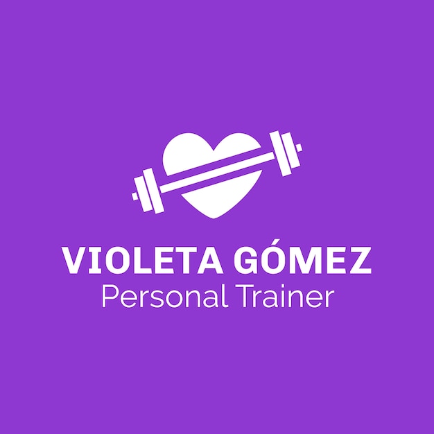 Gratis vector duotone personal trainer-logo