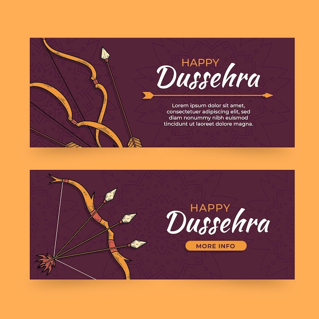 Dussehra festival banner pack