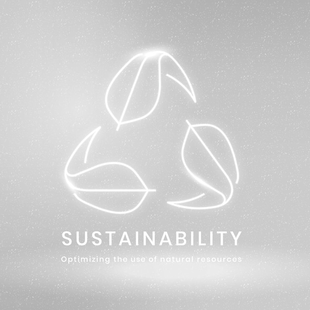 Gratis vector duurzaamheid milieu logo vector met tekst