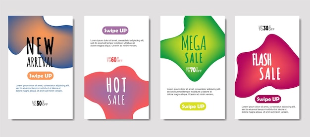 Gratis vector dynamische abstracte vloeistof mobiel te koop banners verkoop banner sjabloonontwerp mega verkoop speciale aanbieding decorontwerp voor flyer cadeaubon poster op muur coverbook banner sociale media