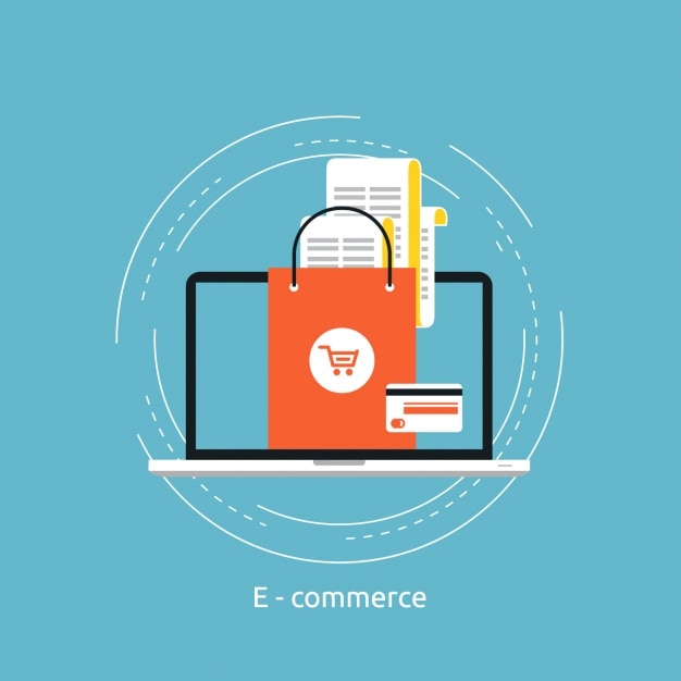 E-commerce achtergrond ontwerp