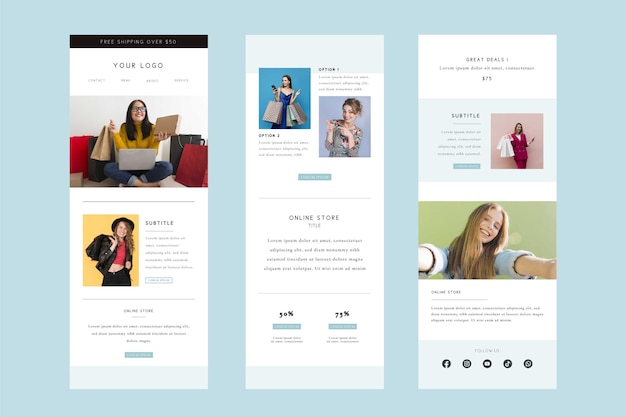 E-commerce e-mailsjabloonverzameling