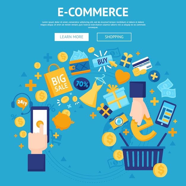 E-commerce Online Shop Webpagina-ontwerp