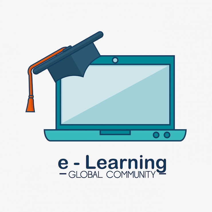 Gratis Vector e-learning wereldwijde gemeenschap