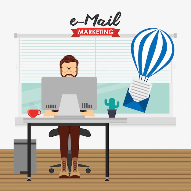 E-mailmarketing illustratie