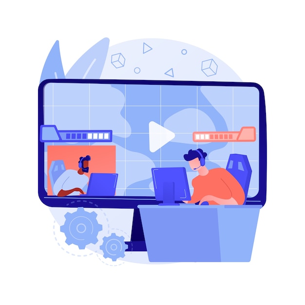 E-sport game streaming abstracte concept illustratie