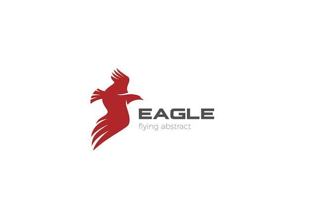 Eagle Flying Logo abstract ontwerp. Falcon Hawk Wings-logo