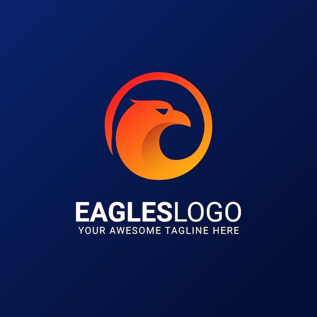 Gratis vector eagle logo ontwerpsjabloon