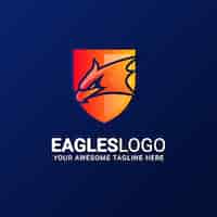 Gratis vector eagle logo ontwerpsjabloon