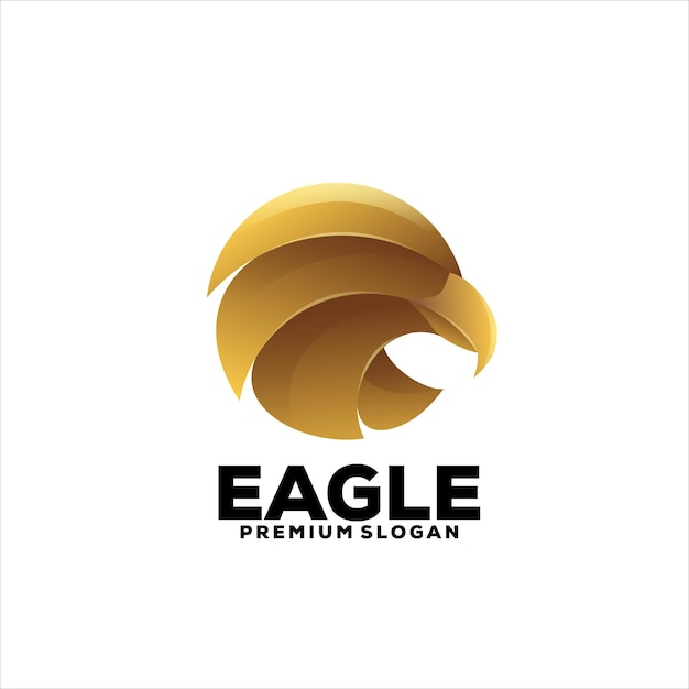 Eagle luxe gradiënt ontwerp logo abstract