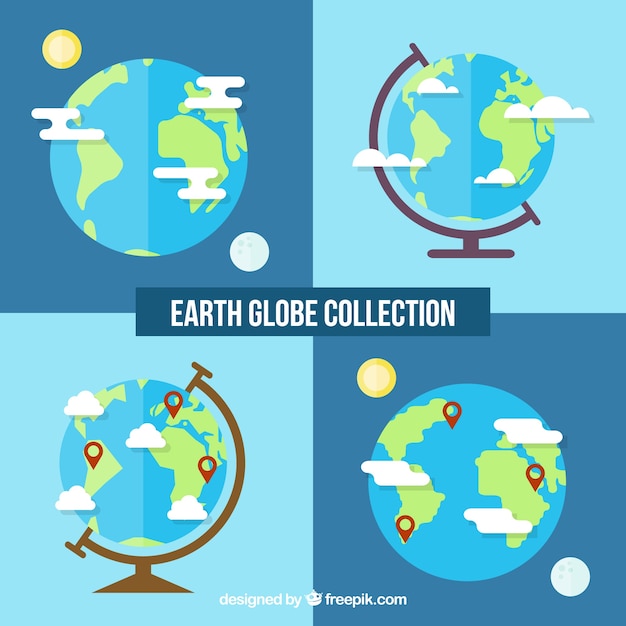 Gratis vector earth globe collectie