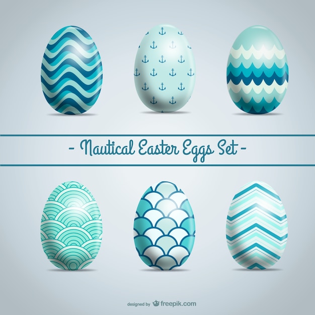 Gratis vector easter eggs set abstracte ontwerp