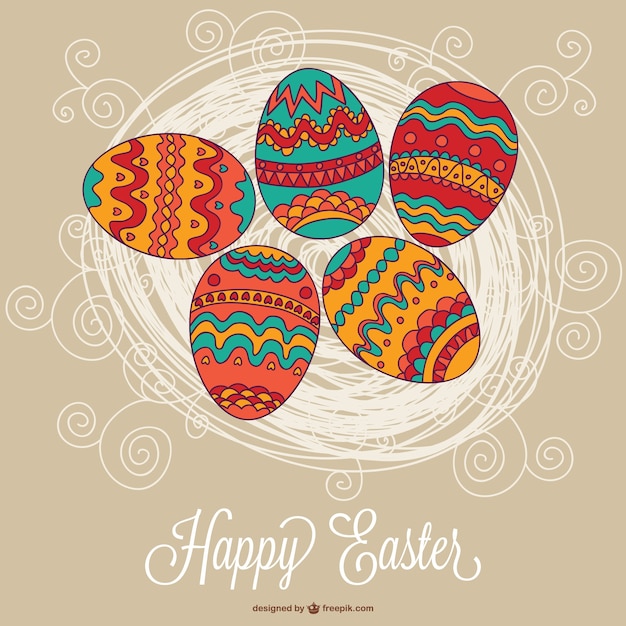 Easter eggs vector kaart