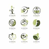 Gratis vector ecologische logo collectie