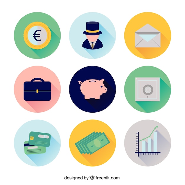 Gratis vector economie iconen