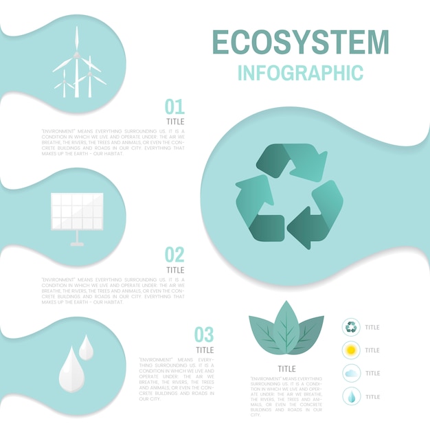 Ecosysteem infographic behoud van het milieu vector