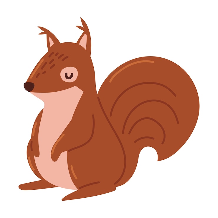 Gratis Vector eekhoorn dierlijke pictogram vector geïsoleerd