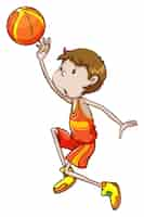 Gratis vector een basketballer