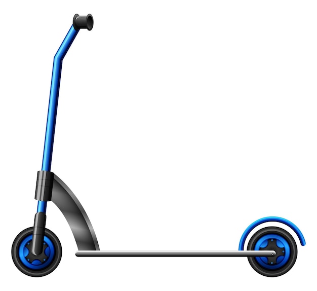 Een blauwe scooter