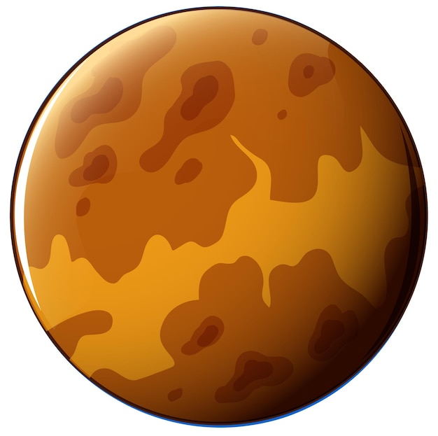 Gratis vector een bruine planeet