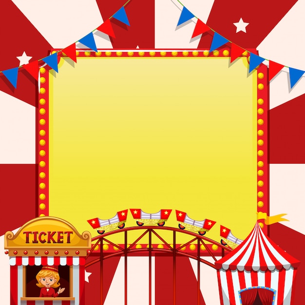 Gratis vector een circus notitie sjabloon