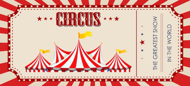 Gratis vector een circus-ticket sjabloon