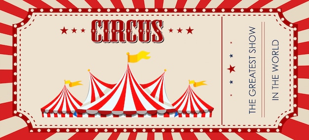 Een circus-ticket sjabloon