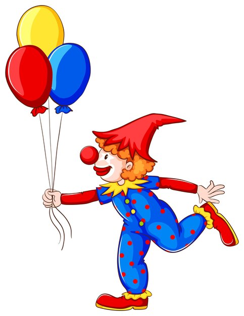 Een clown met ballonnen