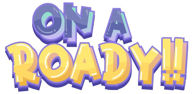 Een een roady typografie-logo