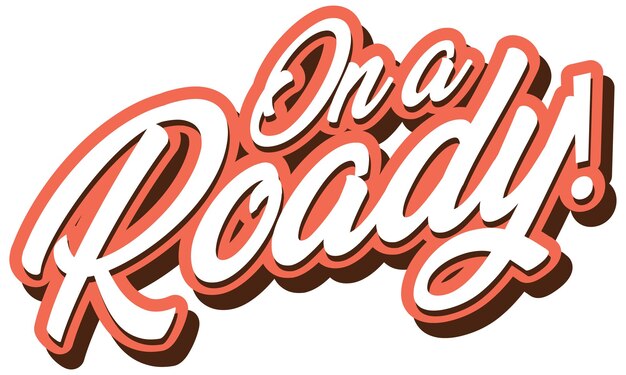 Een een roady typografie-logo