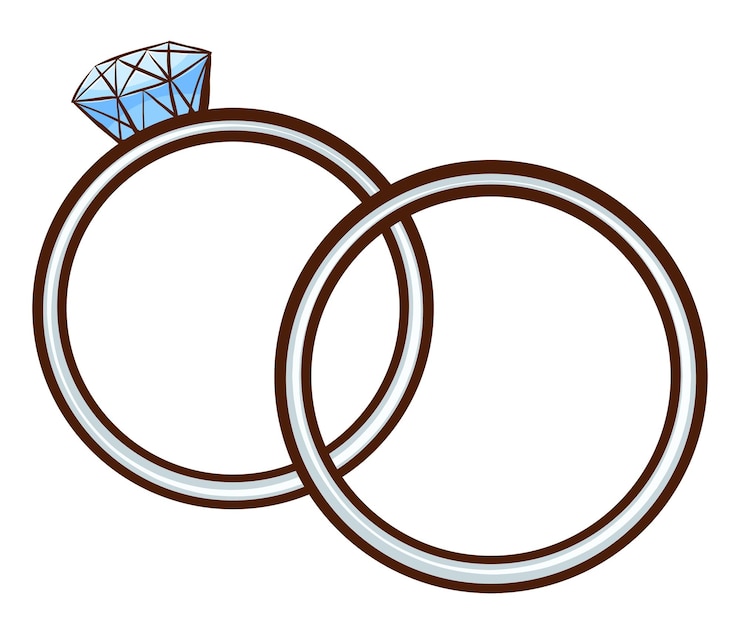 Gratis Vector een eenvoudige schets van een huwelijksband