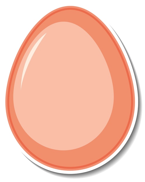 Een eiersticker op een witte achtergrond
