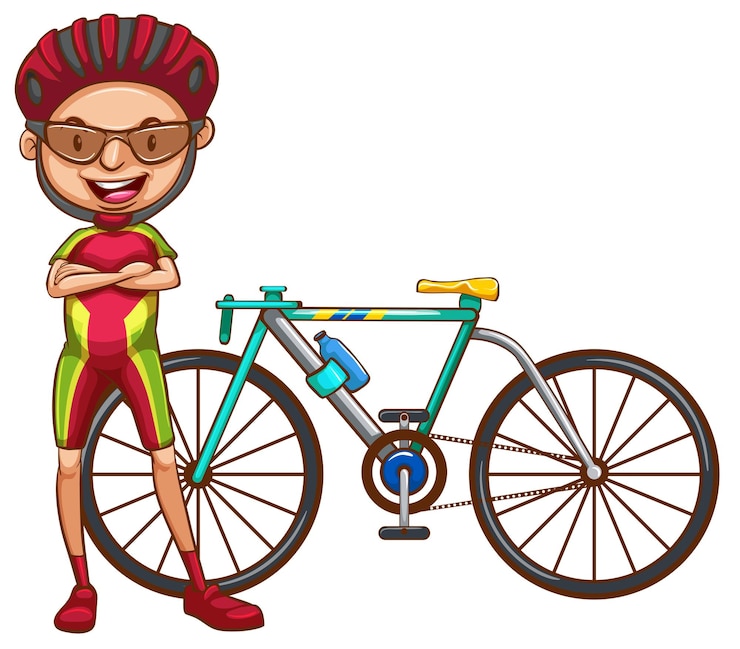 Gratis Vector een fietser