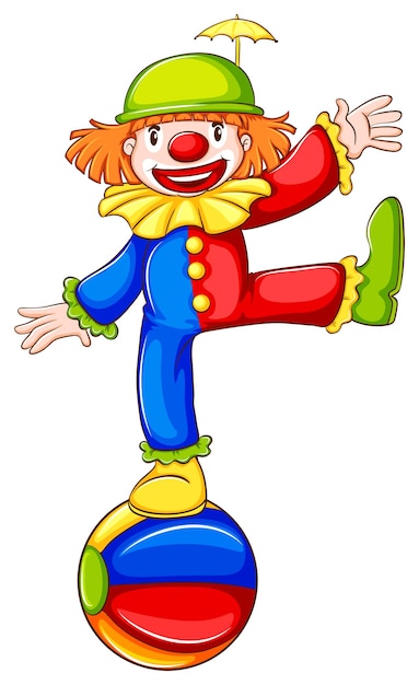 Gratis vector een gekleurde schets van een clown