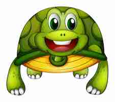 Gratis vector een groene schildpad