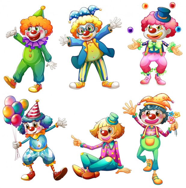 Een groep clowns