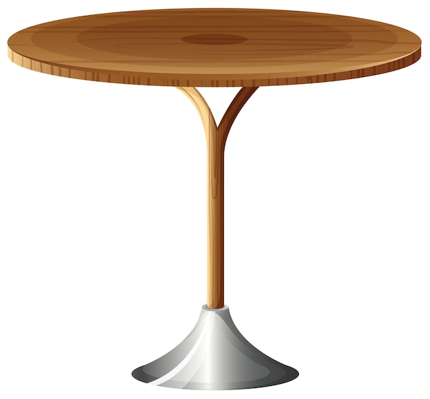 Een houten ronde tafel