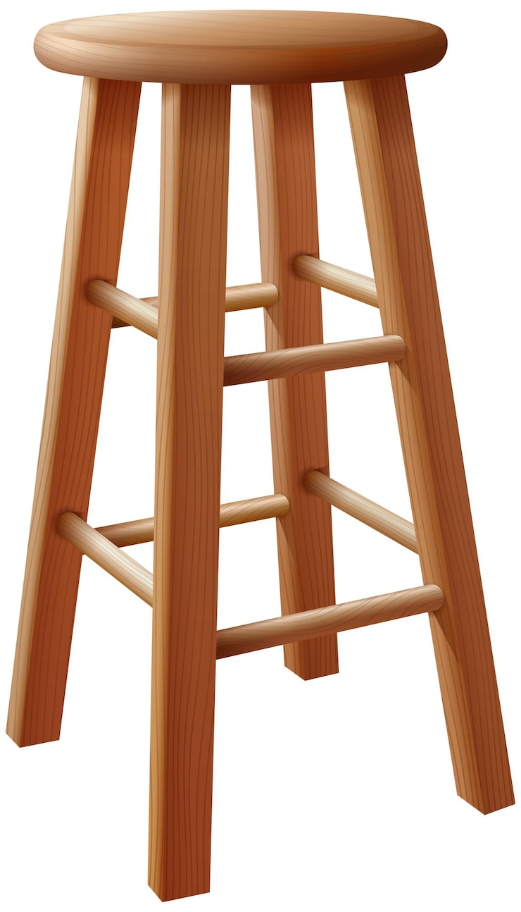 Gratis Vector een houten stoel