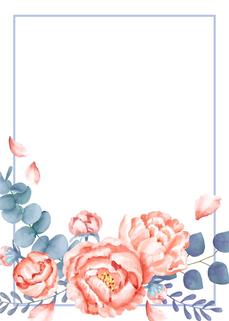 Gratis Vector een huwelijkskaart met bloementhema