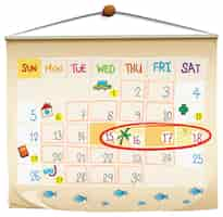 Gratis vector een kalender