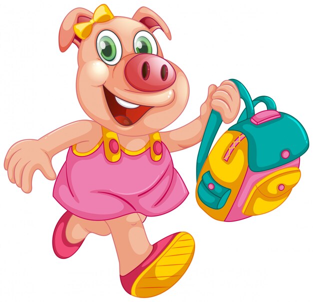 Een karakter van een varkensstudent