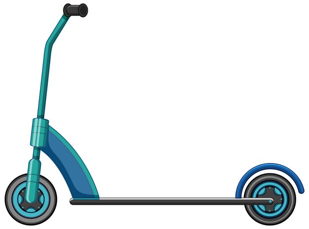 Een kick scooter cartoon stijl geïsoleerd op wit