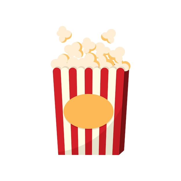 Een kop van popcorn grafische illustratie