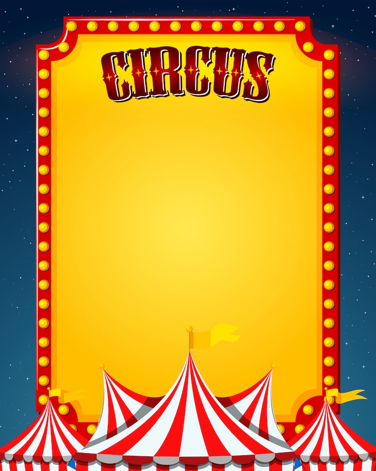 Gratis Vector een lege circusgrens
