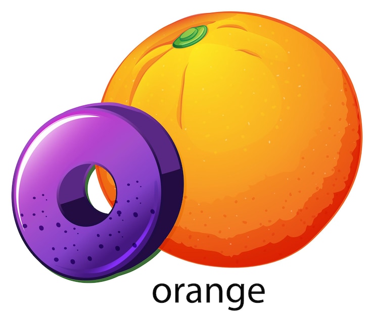 Gratis Vector een letter o voor oranje