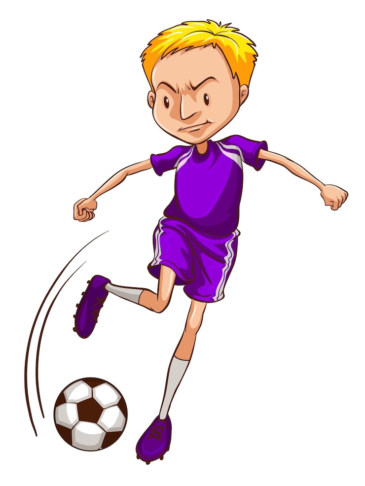 Gratis Vector een mannelijke voetballer