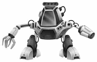 Gratis vector een moderne robot op witte achtergrond