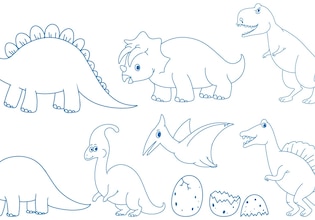 Dino tekening